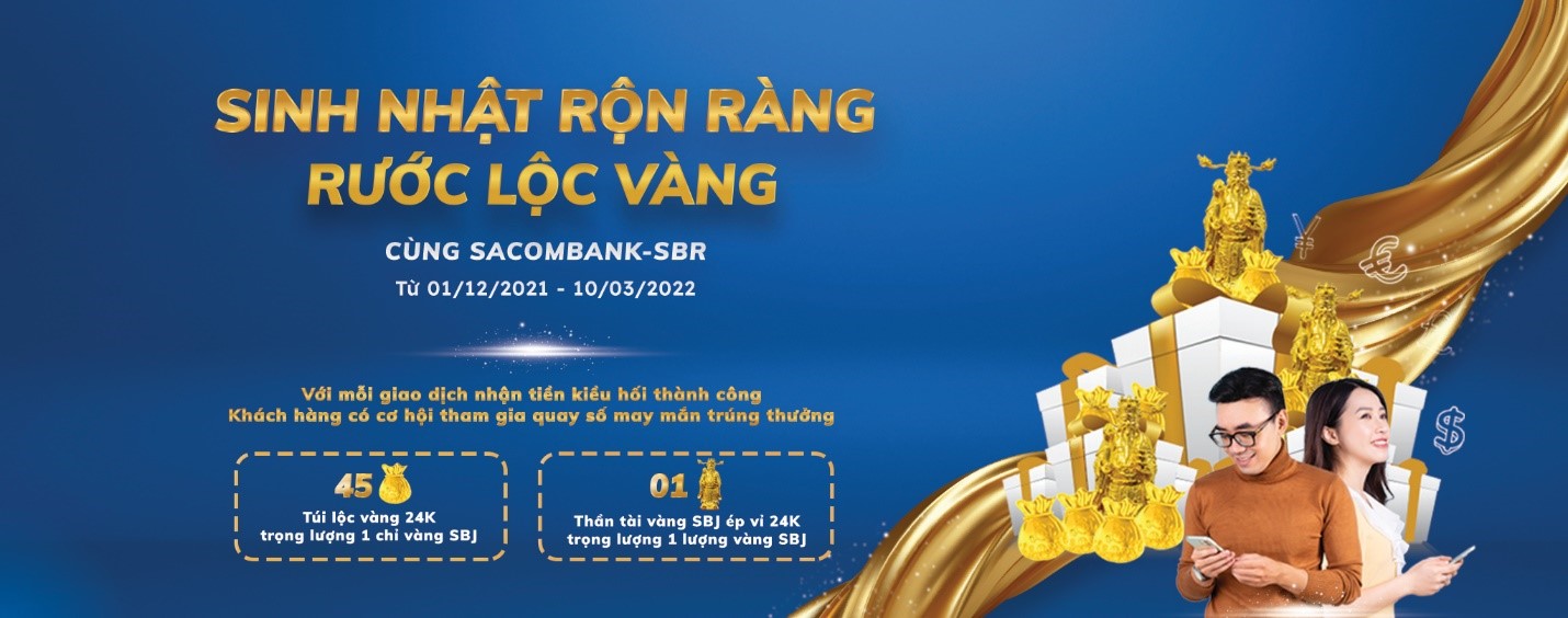 Sinh nhật rộn ràng - Rước lộc vàng cùng Sacombank-SBR