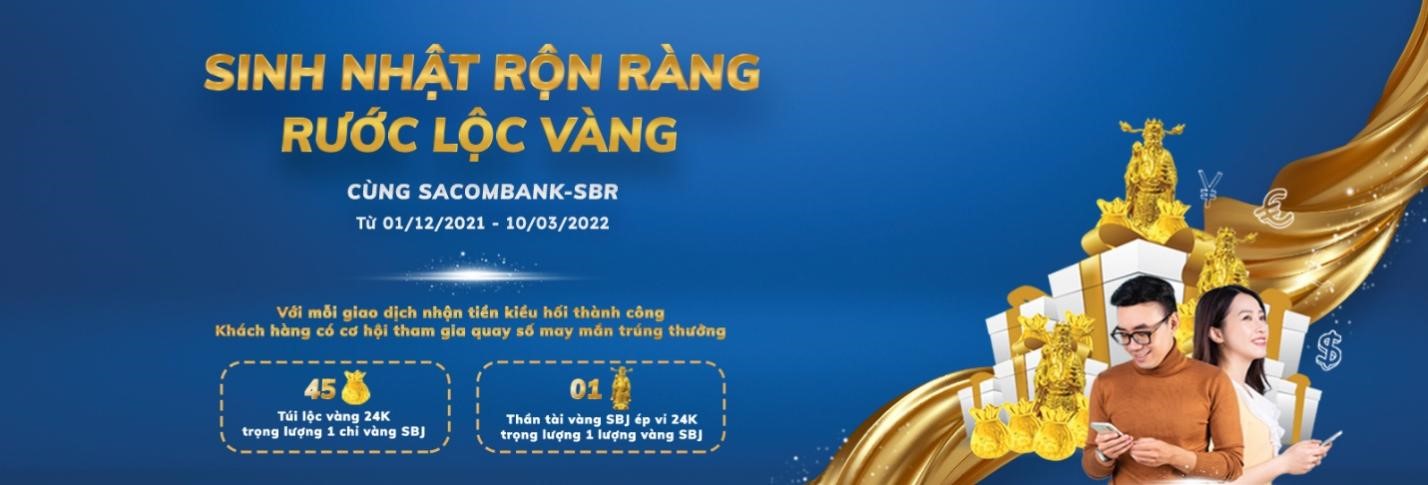 Danh sách khách hàng trúng thưởng đợt 1 chương trình khuyến mãi "Sinh nhật rộn ràng - Rước lộc vàng cùng Sacombank-SBR"